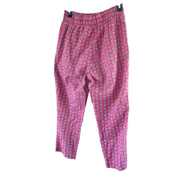 Liz Sport Vintage Womens Size Small Pink Relaxed Fit Floral Cotton Pants - Picture 7 of 10
